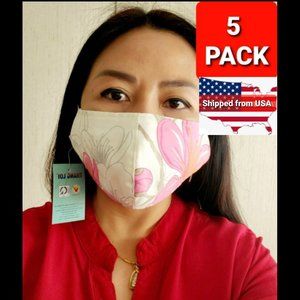 Face Mask Fashionable Flower Reusable Washable